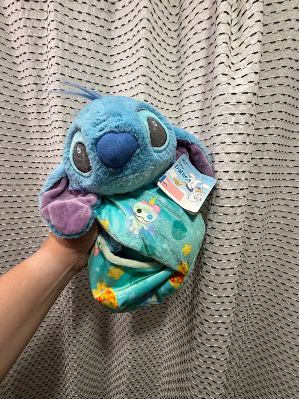 NWT | Disney Stitch Plush in Swaddle